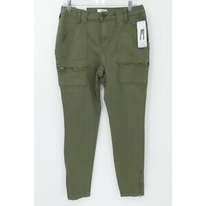 Joie‎ Pants Womens 10/30 Green Park Cargo Contemporary Fit Zip Pockets Casual